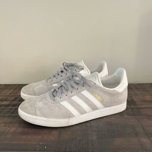 Women’s Light Grey Adidas Gazelle Size 7.5